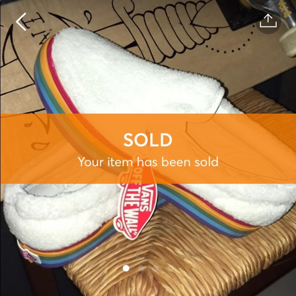 ***SOLD*** Vans Slip-On Shearling Rainbow